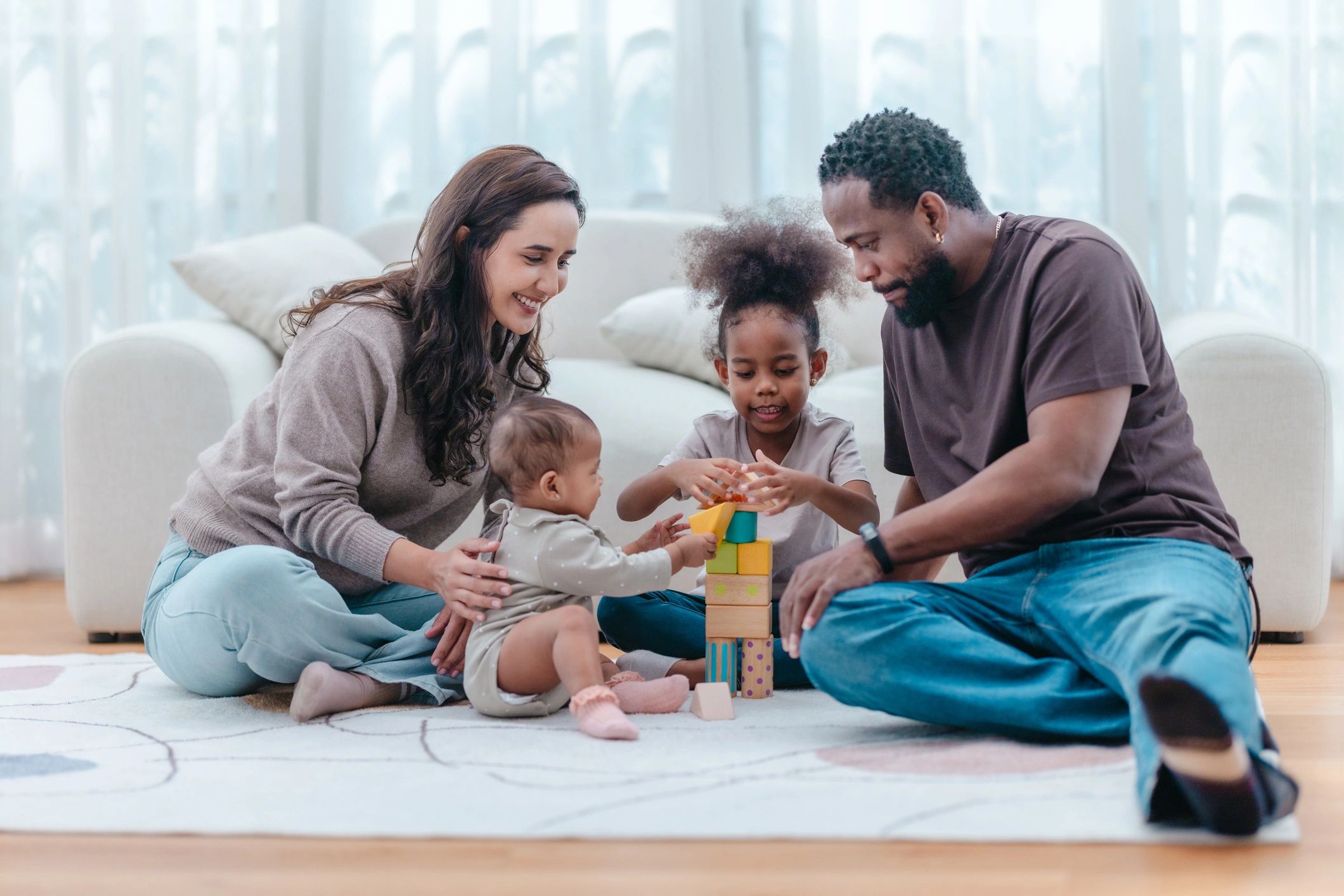 happy families children together